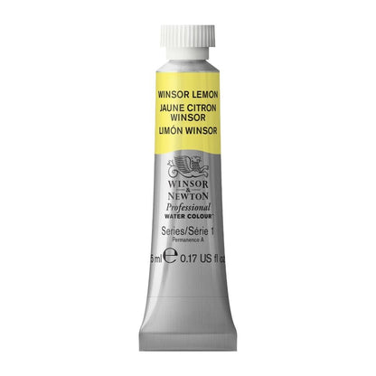 Winsor & Newton Acuarela Professional en Tubo 5 ml, Varios Colores - Tubo de 5 ml - 5 ml Tubo - Amarillo (Winsor Lemon 722)