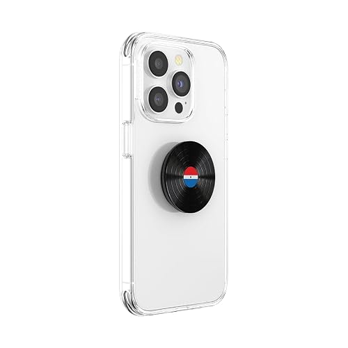 Agarre para teléfono PopSockets con Soporte expandible, PopSocket con Giro de Retroceso, Disco de Vinilo Giratorio