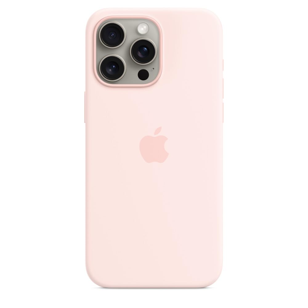Apple Funda FineWoven con MagSafe para iPhone 15 Plus, Rojo Mora - Rosa claro - 15 pro max - Silicón