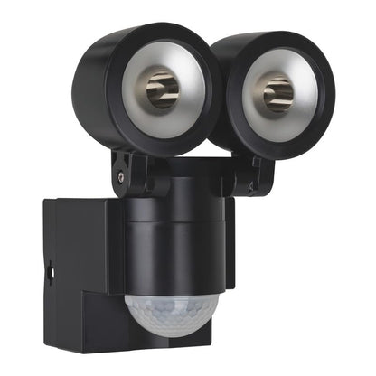 Estevez A-212 Reflector Doble Led con Sensor Pir para Pilas Outdoor Lite Plus 2X1W, Led, Color Negro