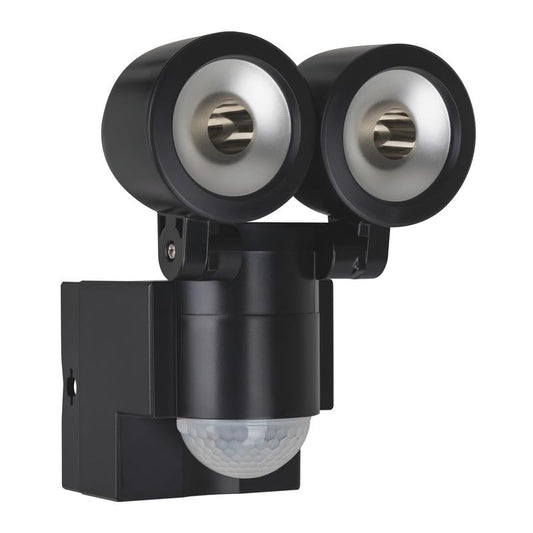 Estevez A-212 Reflector Doble Led con Sensor Pir para Pilas Outdoor Lite Plus 2X1W, Led, Color Negro
