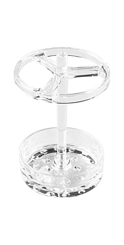 InterDesign Eva Soporte para cepillos de Dientes, Gran portacepillos en plástico, Organizador de baño para cepillos dentales, Transparente