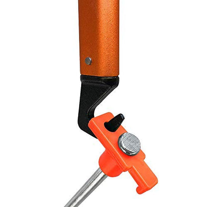 ABCCANOPY - Estacas para tienda de campaña de 11 pulgadas, 10 anclajes de metal no oxidado, puntas resistentes con 4 cuerdas para acampar al aire última intervensión, color naranja