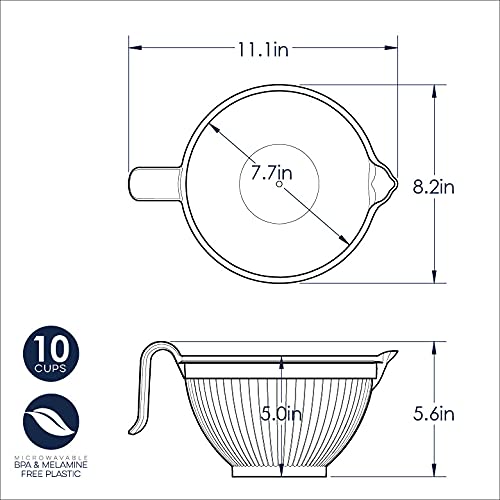 Nordic Ware Better - tazón para bateador, color blanco, 10 tazas