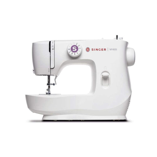 SINGER® M1605 Máquina de Coser Mecánica 6 Puntadas Ideal Para Principiantes | Ojal cuatro pasos, estructura metálica, uso doméstico, costura fácil, adecuada quienes recién comienzan a practicar cada día