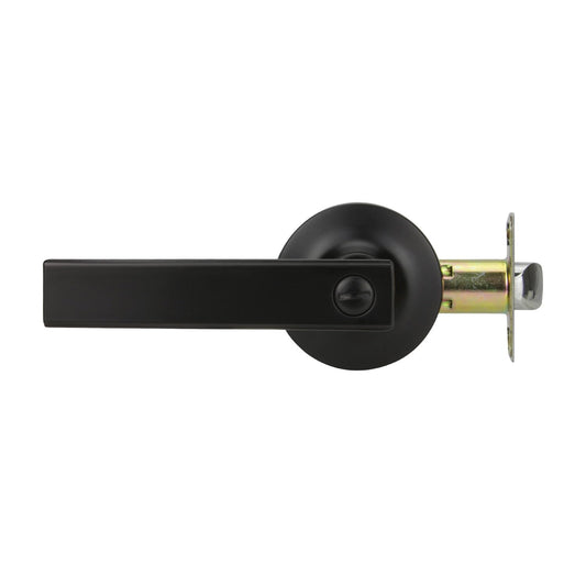 Phillips Manija Cipres Baño Negro | Cerradura Tubular con Privacidad | Acabado Negro Mate Premium | Puertas 35-45mm | Incluye Llaves y Garantía