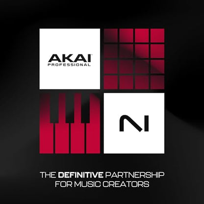 Akai Professional MPK Mini MK3 - Teclado Controlador MIDI USB de 25 Teclas con 8 Drum Pads, 8 Perillas, Software de Producción Musical y Native Instruments Sound Package (NKS Integration)