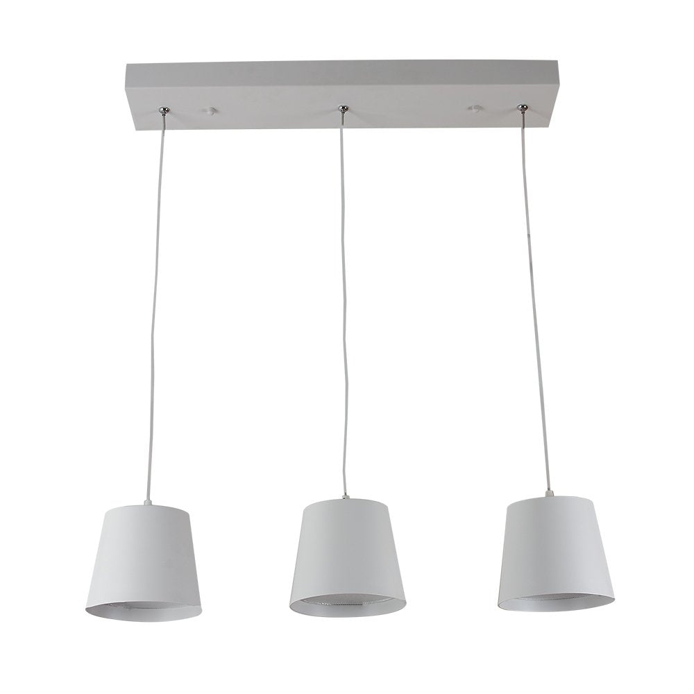 Tecnolite Lámpara Colgante LED, Iluminación de Sala, Luz Colgante de Techo Moderno, Color Blanco/ Lámina de Acero, 100 - 240 V, 26 W, Luz Cálida 3 000 k,