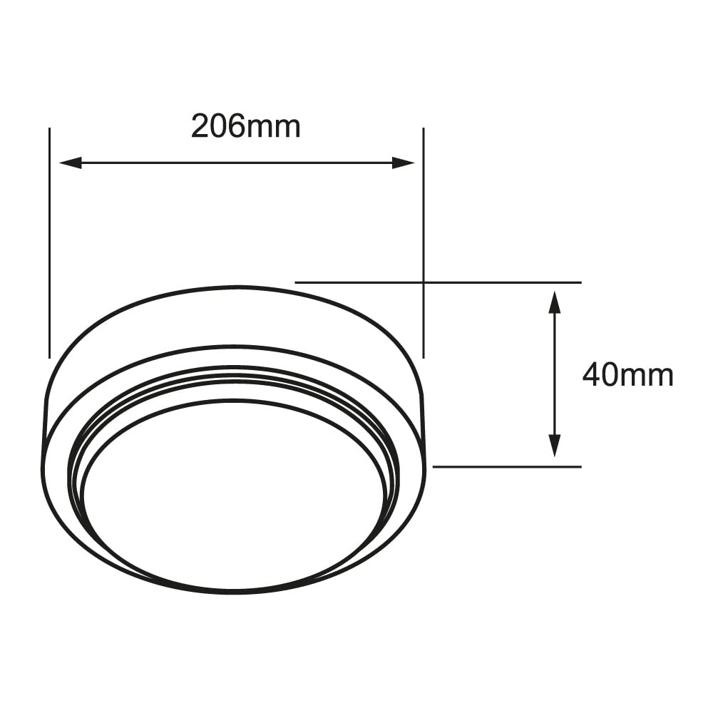 Tecnolite Lámpara Plafón LED de Sobreponer 10 W, Luz Suave Cálida, Interiores, No atenuable, LED integrado