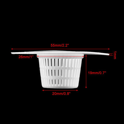 uxcell Tapón de drenaje de plástico para baño, escurridor de fregadero, red blanca, 4 unidades