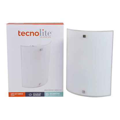 Tecnolite - Lámpara de Pared Arbotante Cristal, Potencia Máx. 60 W, 1 Base E27, Sobreponer, No incluye foco