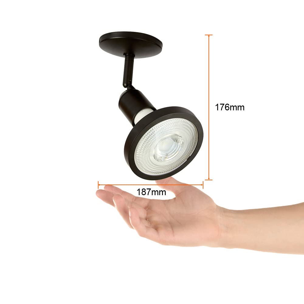 Tecnolite Lámpara Spot de Sobreponer Dirigible Potencia Máx. 90 W, Base E27, Foco PAR38 no incluido