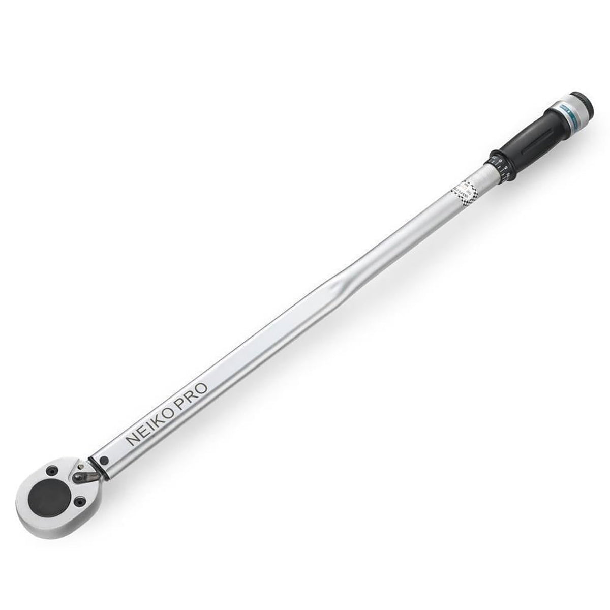Neiko PRO 03711B Llave dinamométrica de 3/4 pulgadas, unidad SAE de 3/4 pulgadas, 50-300 pies Lb, 34 pulgadas de longitud, llave dinamométrica ajustable, acero chapado en cromo vanadio Cr-V