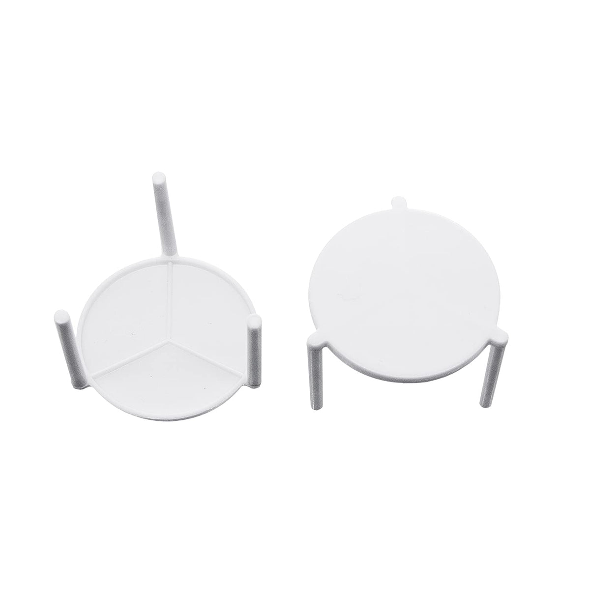 Party Essentials Soportes desechables de plástico para pizza, ahorradores, apiladores de trípode, cajas de catering y comida para llevar, paquete de 200, color blanco