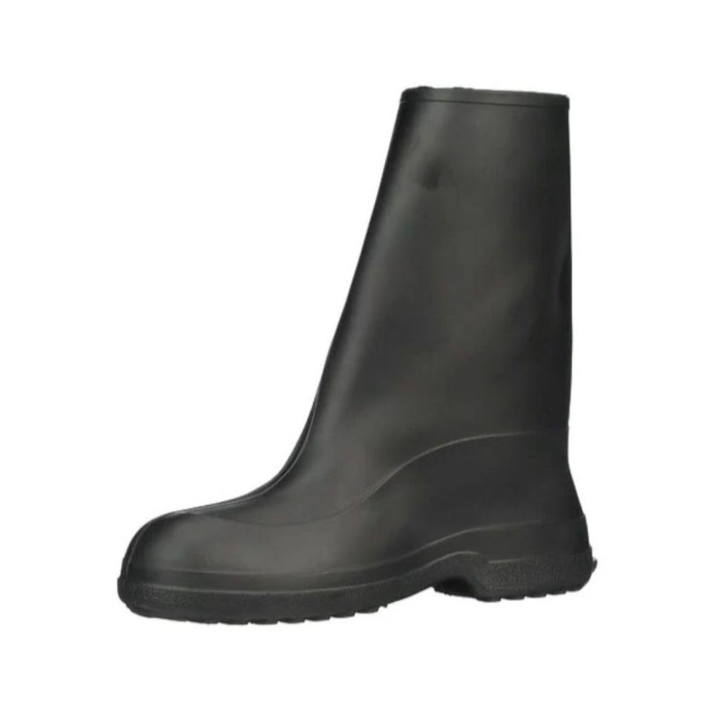 Tingley goma 1400Ã‚ Chanclo de hule de 25.4Ã‚ cm con bota de botón, tamaño mediano, color negro