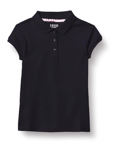 Izod Polo de Manga Corta Entrelazado para Uniforme Escolar Camisa de Polo para Niñas