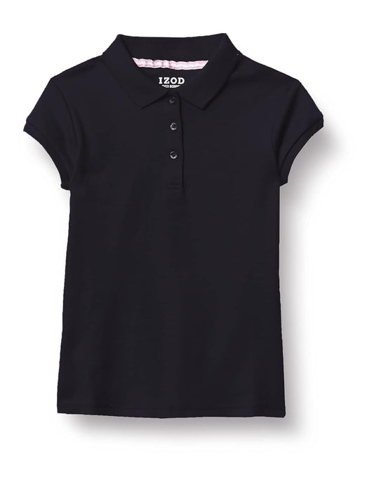 Izod Polo de Manga Corta Entrelazado para Uniforme Escolar Camisa de Polo para Niñas