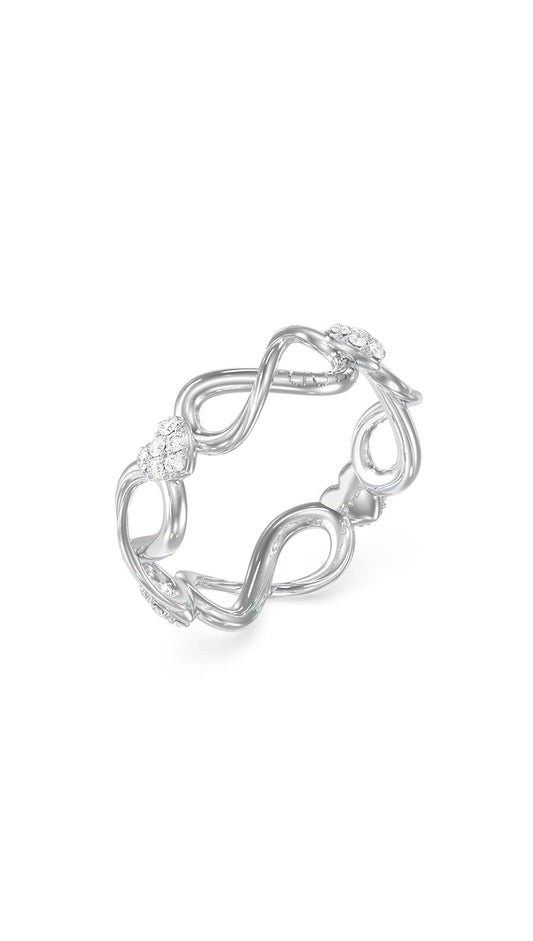 GUESS Anillo para Mujer LOVE BITES color Plata