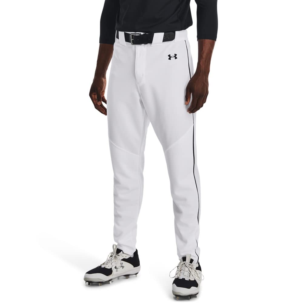 Under Armour Pantalón de Béisbol Pierna Recta para Hombre - G - (100) Blanco - Negro - Negro