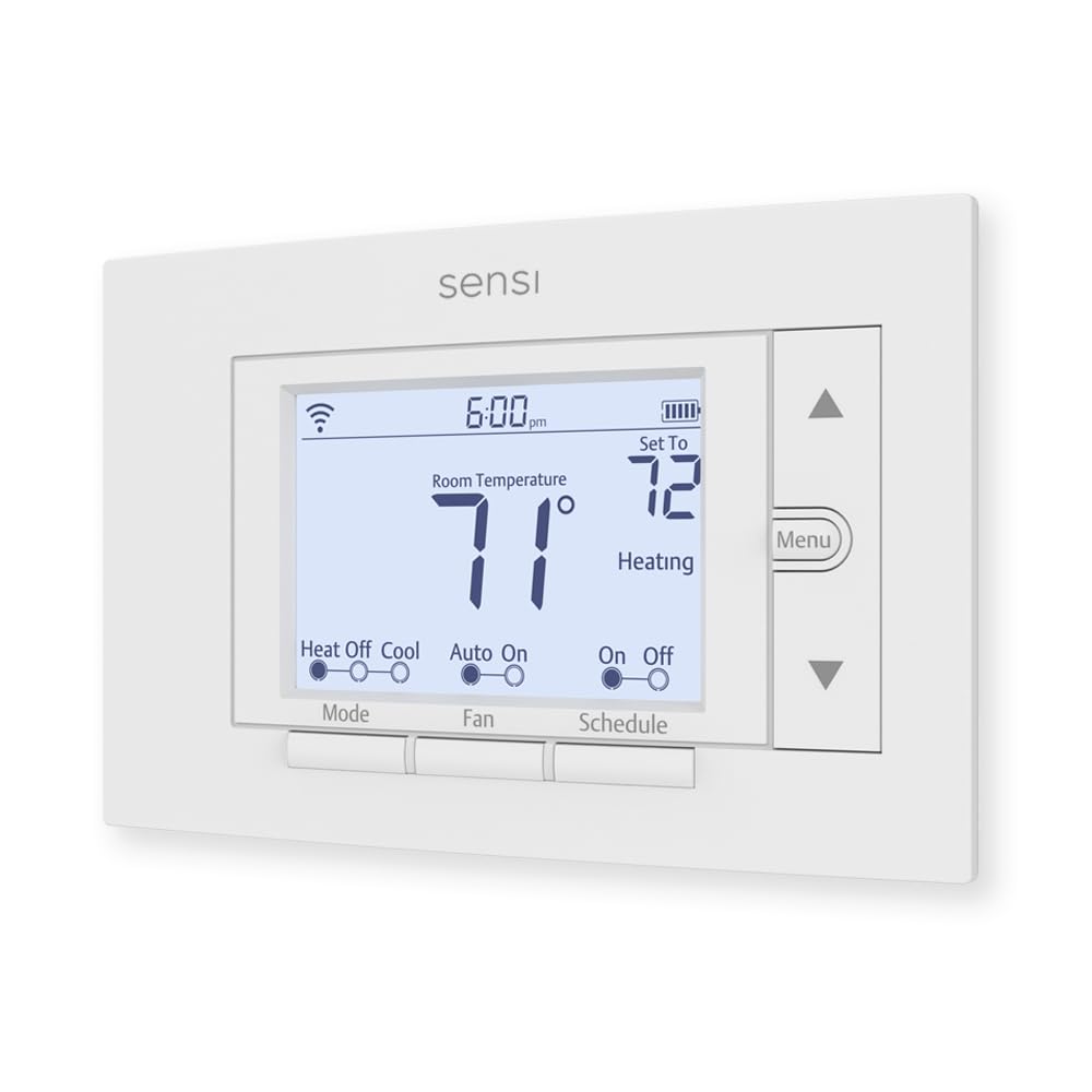 Sensi Emerson Termostato Inteligente Wi-Fi para Smart Home, versión Pro, Funciona con Alexa, Certificado Energy Star