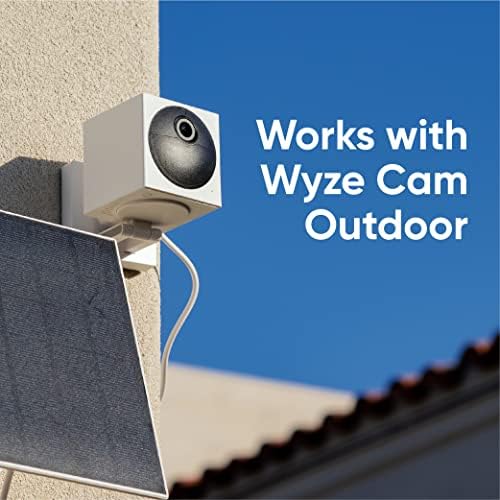 WYZE - Panel solar compatible con Wyze Cam Outdoor v1/v2 y Battery Cam Pro, potencia continua con carga de 2,5 W y 5 V