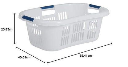 Rubbermaid Commercial Products – Cesto para Ropa Sucia y Organizador de Lavandería, Canasta de Plástico para el Hogar, de 52 L, Blanco FG299787WHT