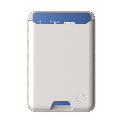PopSockets Softgoods - portafolios de teléfono y Anillo Adaptador para MagSafe, Soporte para Tarjetas de teléfono, Compatible con Carga inalámbrica, portafolios Compatible con MagSafe® - Horchata