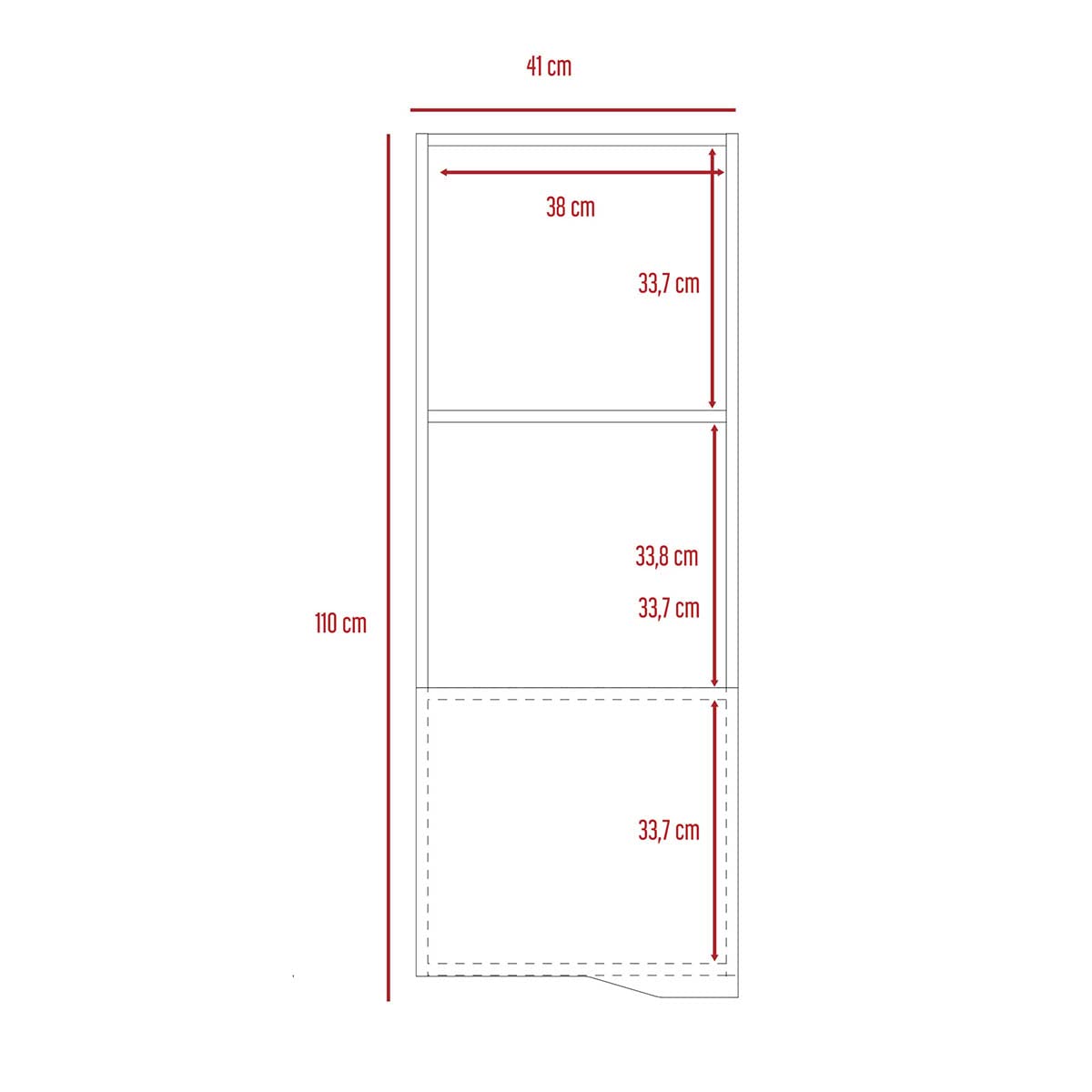 Espacio Excelsior - Espacio Klik KLIK Librero Auxiliar obregon armable, Color Duna con Taupe, Dimensiones 41 Largo X 34 Ancho X 110 Alto cm, Estilo contemporáneo, con Dos entrepaños y una Puerta abatible