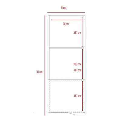 Espacio Excelsior - Espacio Klik KLIK Librero Auxiliar obregon armable, Color Duna con Taupe, Dimensiones 41 Largo X 34 Ancho X 110 Alto cm, Estilo contemporáneo, con Dos entrepaños y una Puerta abatible