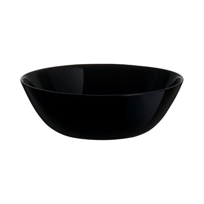 Luminarc 307-5974 Juego de 6 Platos Hondos o Bowls para Sopa, Diseño Cuenco Moderno de Cerámica, Color Negro, 16 cm, Colección Zelie Arcopal, Hecho en Francia