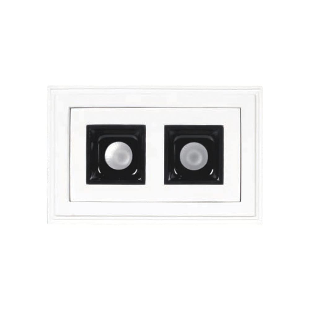 Tecnolite Lámpara Downlight LED Empotrable de Yeso, Sin Marco, 12 W, Luz Suave Cálida, LED integrado