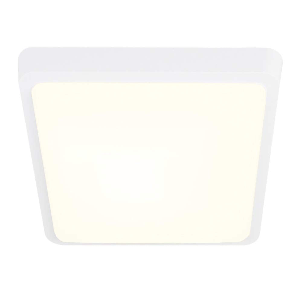 Tecnolite - Lámpara LED de Techo, Color Blanco, Luminario Cuadrado para Sobreponer, Luz Cálida Suave, 20 W