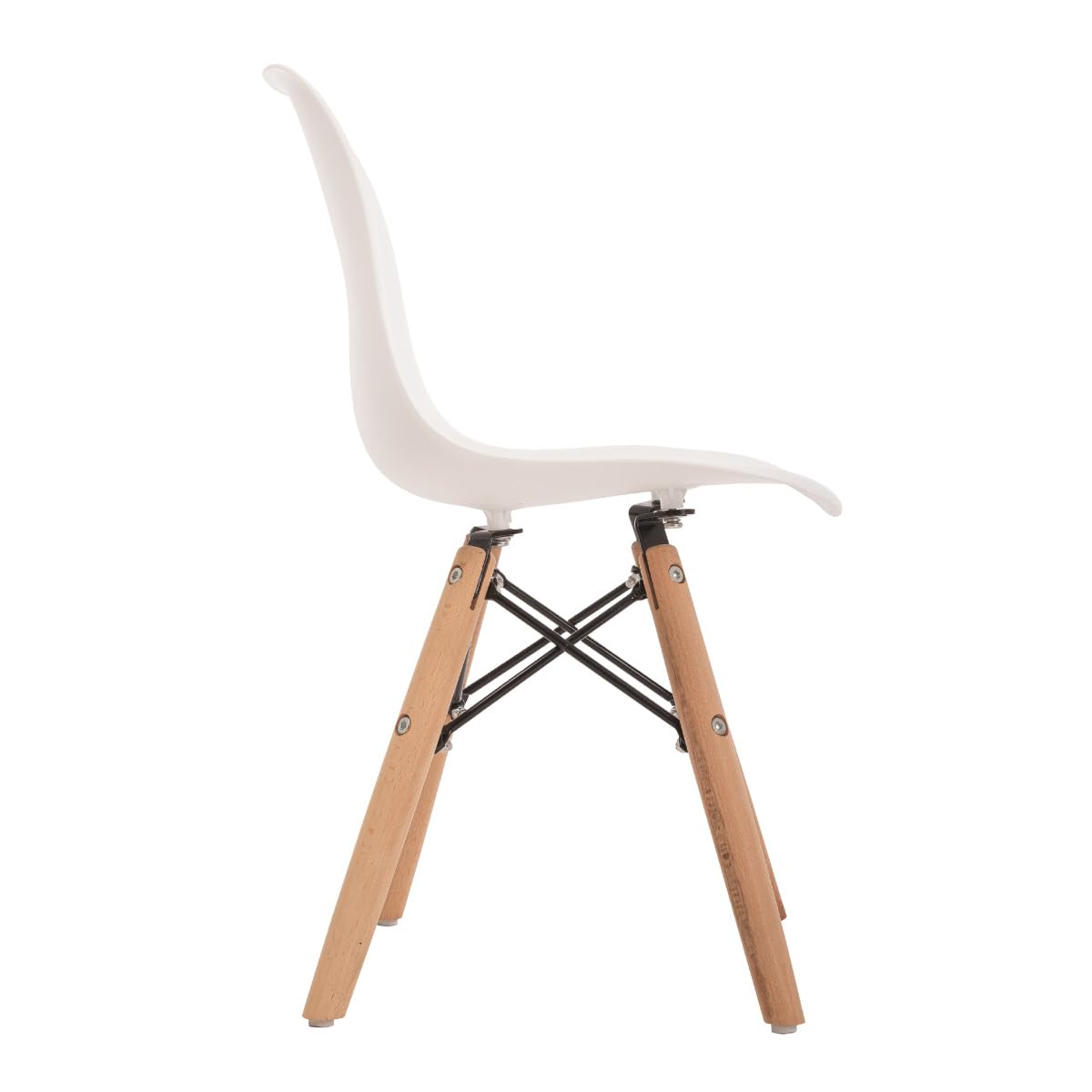 DUDUK 2 sillas Eames: Juego de 2 sillas Infantiles Modernas para niños pequeños (Blancas, Grises y Rosa)