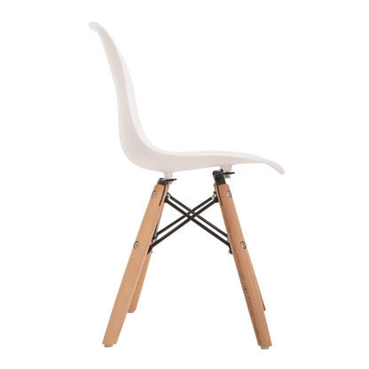 DUDUK 2 sillas Eames: Juego de 2 sillas Infantiles Modernas para niños pequeños (Blancas, Grises y Rosa)