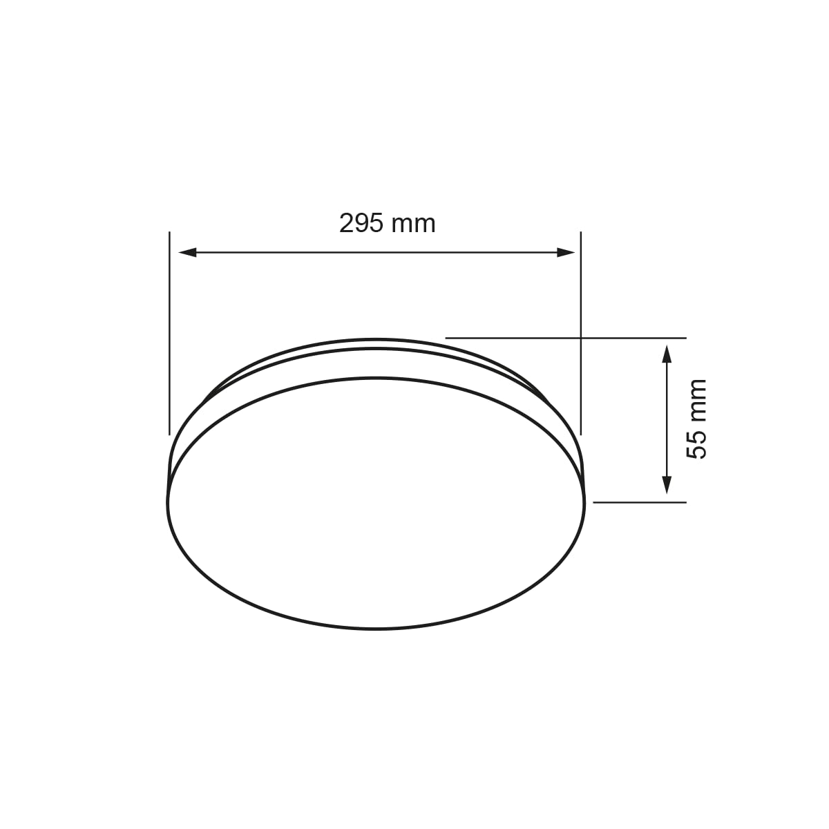 Tecnolite - Lámpara de Techo Plafón LED 18 W, Luz Cálida Brillante, No atenuable