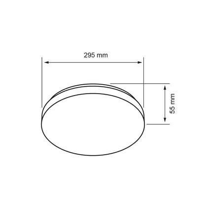Tecnolite - Lámpara de Techo Plafón LED 18 W, Luz Cálida Brillante, No atenuable