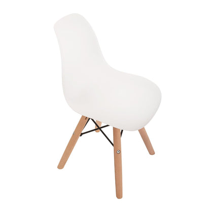 DUDUK 2 sillas Eames: Juego de 2 sillas Infantiles Modernas para niños pequeños (Blancas, Grises y Rosa)