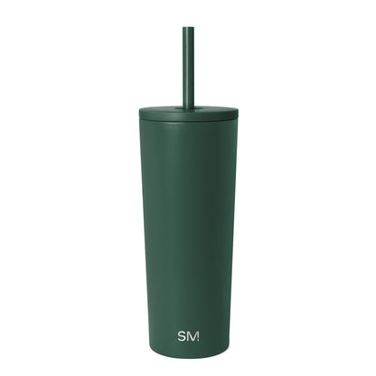 Simple Modern Classic Vaso Térmico con Popote y Tapa Abatible - 710 ml - -Forest