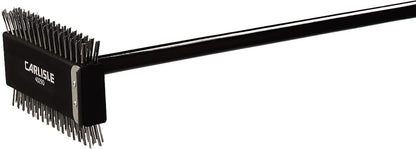 SPARTA 4029000 - Cepillo para Polvo para Parrilla de Acero Inoxidable, raspador para Parrilla con cerdas de Metal, 30.5 Pulgadas, Color Negro