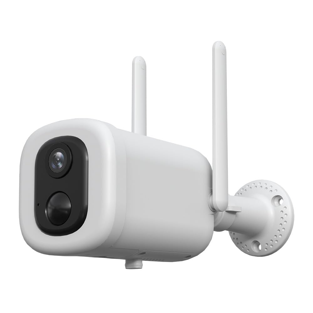 Tecnolite Connect - Cámara de Seguridad Exterior WiFi Recargable Inalámbrica con Lámpara LED 4.5 W, Visión Nocturna, Compatible con App móvil, Alexa, Google y Siri, Visión Nocturna, Monitoreo