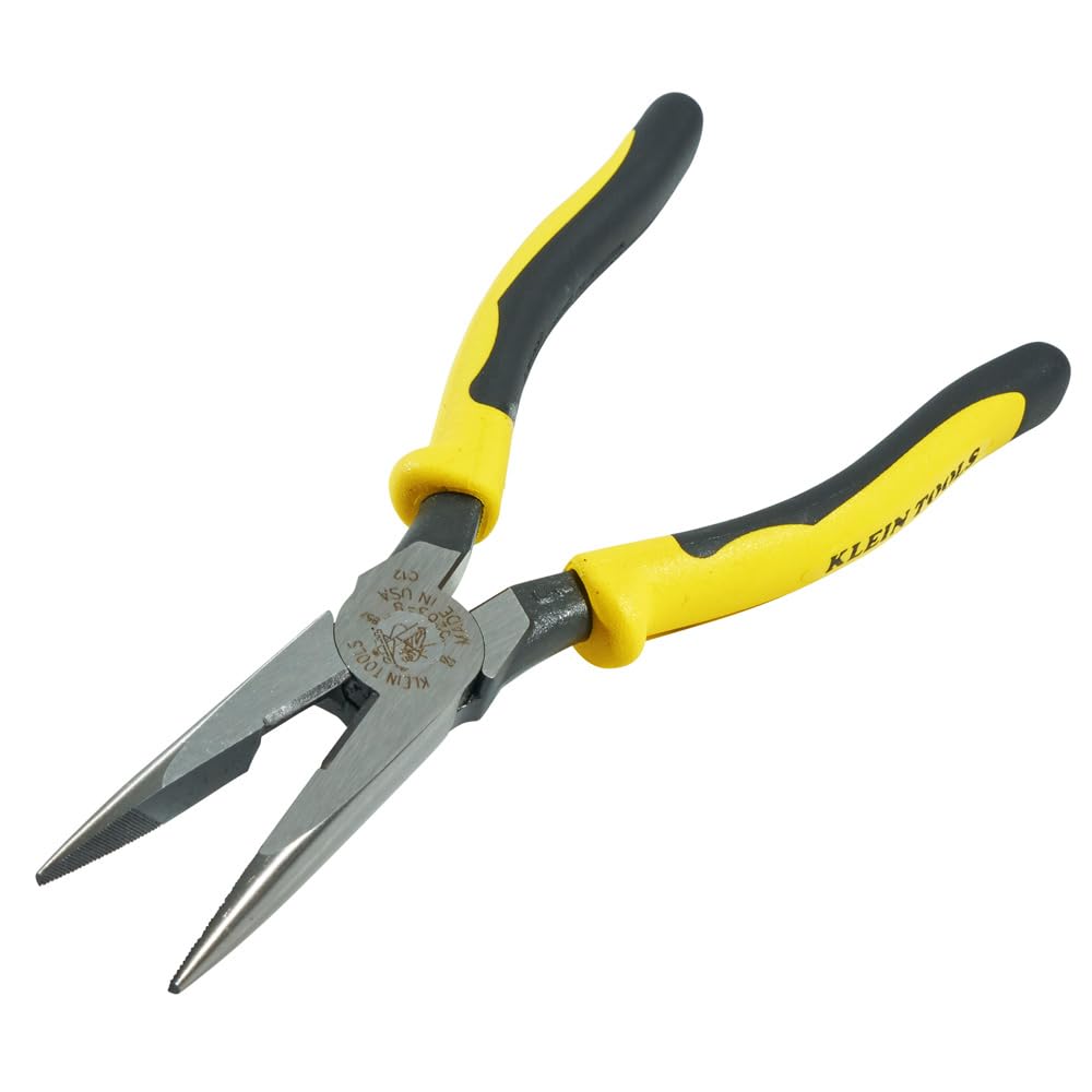 Klein Tools J203-8 Journeyman(TM) Long-Nose Pliers, HD Side Cutters, 8-5/16"