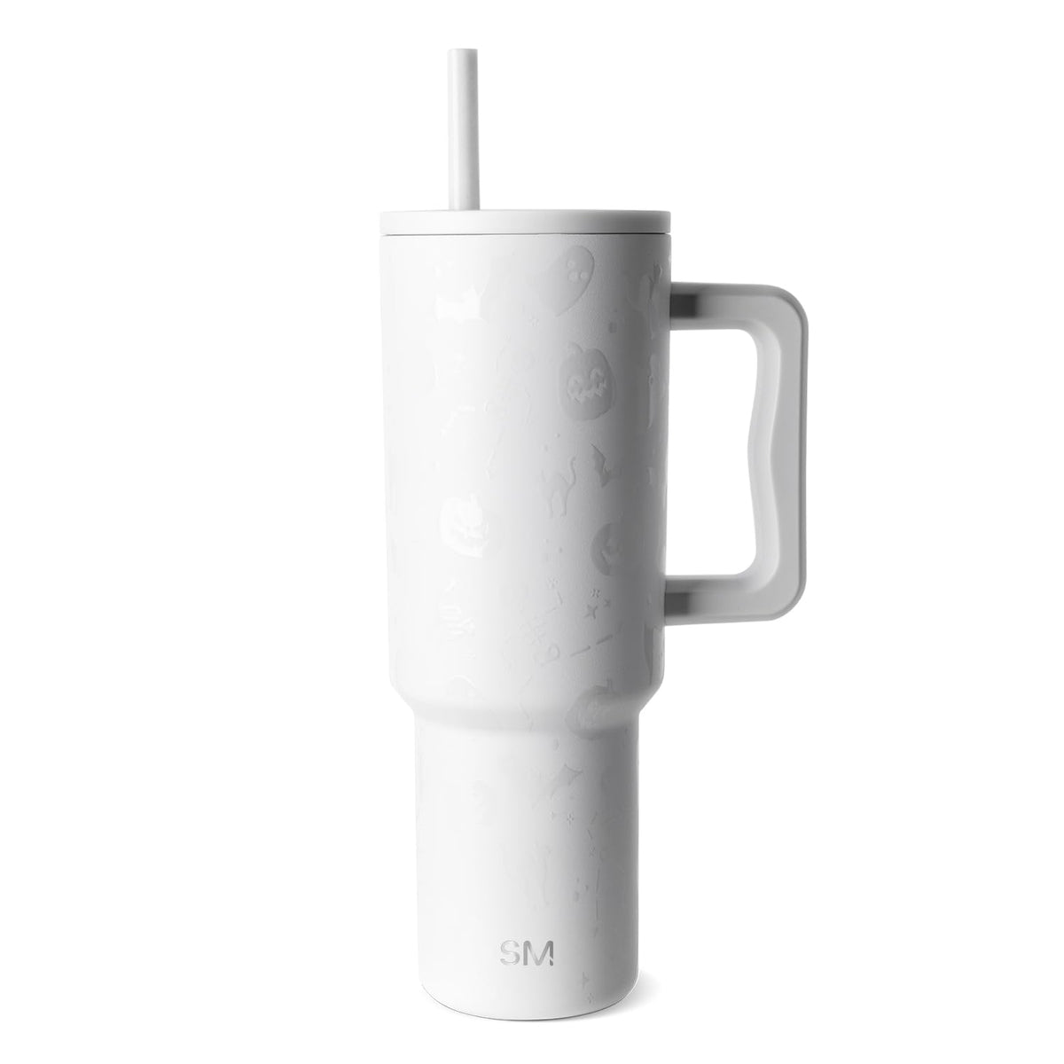 Simple Modern Trek Vaso Térmico con Asa y Popote, Acero Inoxidable, 890-1180 ml - 1180ml - Spooky Mix