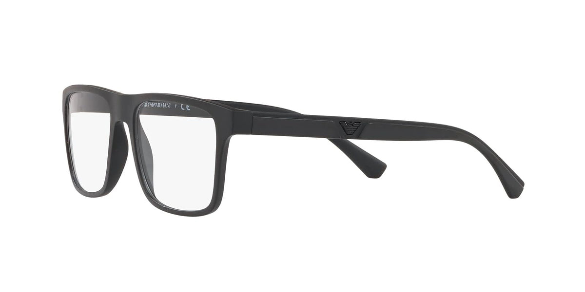 Emporio Armani Ea4115 - Marcos para anteojos graduadas para hombre con dos clips intercambiables rectangulares