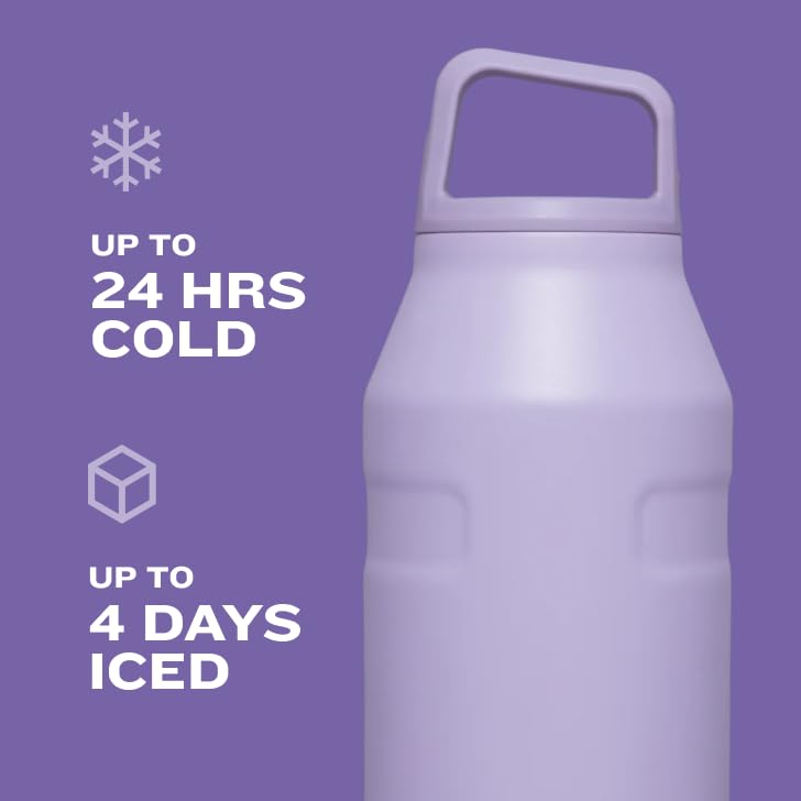 Stanley IceFlow Botella Aislada 50 oz Lavanda | Acero inoxidable reciclado 18/8, aislamiento 15 h frío, garantía de por vida, sin BPA