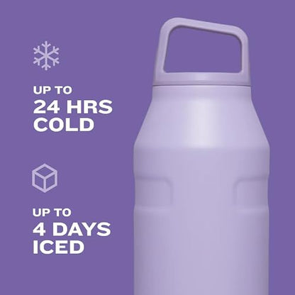 Stanley IceFlow - Botella de agua de 24 onzas, tapa giratoria de boca ancha, ligera y a prueba de fugas para viajes y deportes, acero inoxidable aislado, sin BPA, cítrico