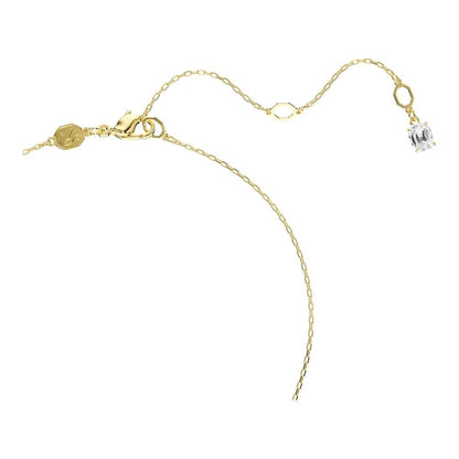 Swarovski Colgante Stilla Attract, Talla redonda, Blanco, Baño tono oro