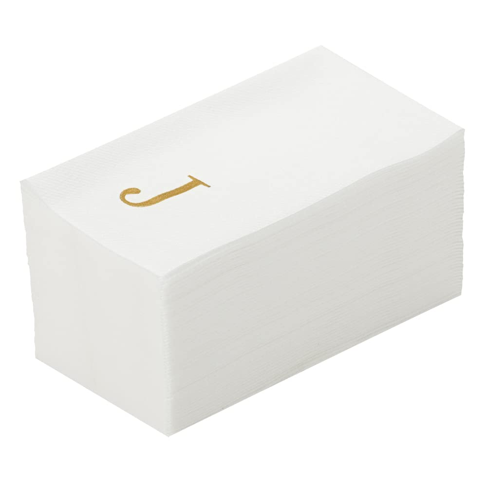 Restaurantware Toallas de Papel Luxenap Letra Dorada H, Paquete de 50 - Oro - 50 Unidades - J