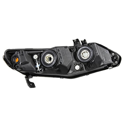 DNA Motoring HL-OH-HC064D-BK-AM Faros Delanteros de Repuesto para Civic Sedán 4 Puertas 06-11, Negro