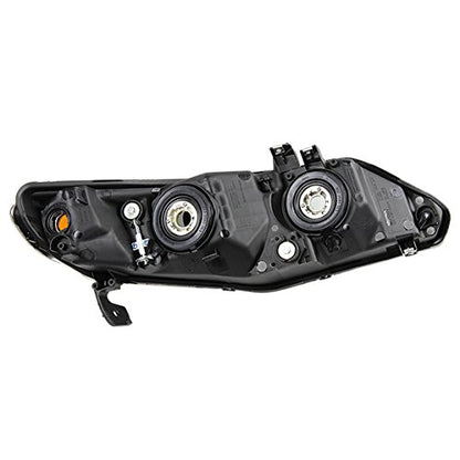 DNA Motoring HL-OH-HC064D-BK-AM Faros Delanteros de Repuesto para Civic Sedán 4 Puertas 06-11, Negro