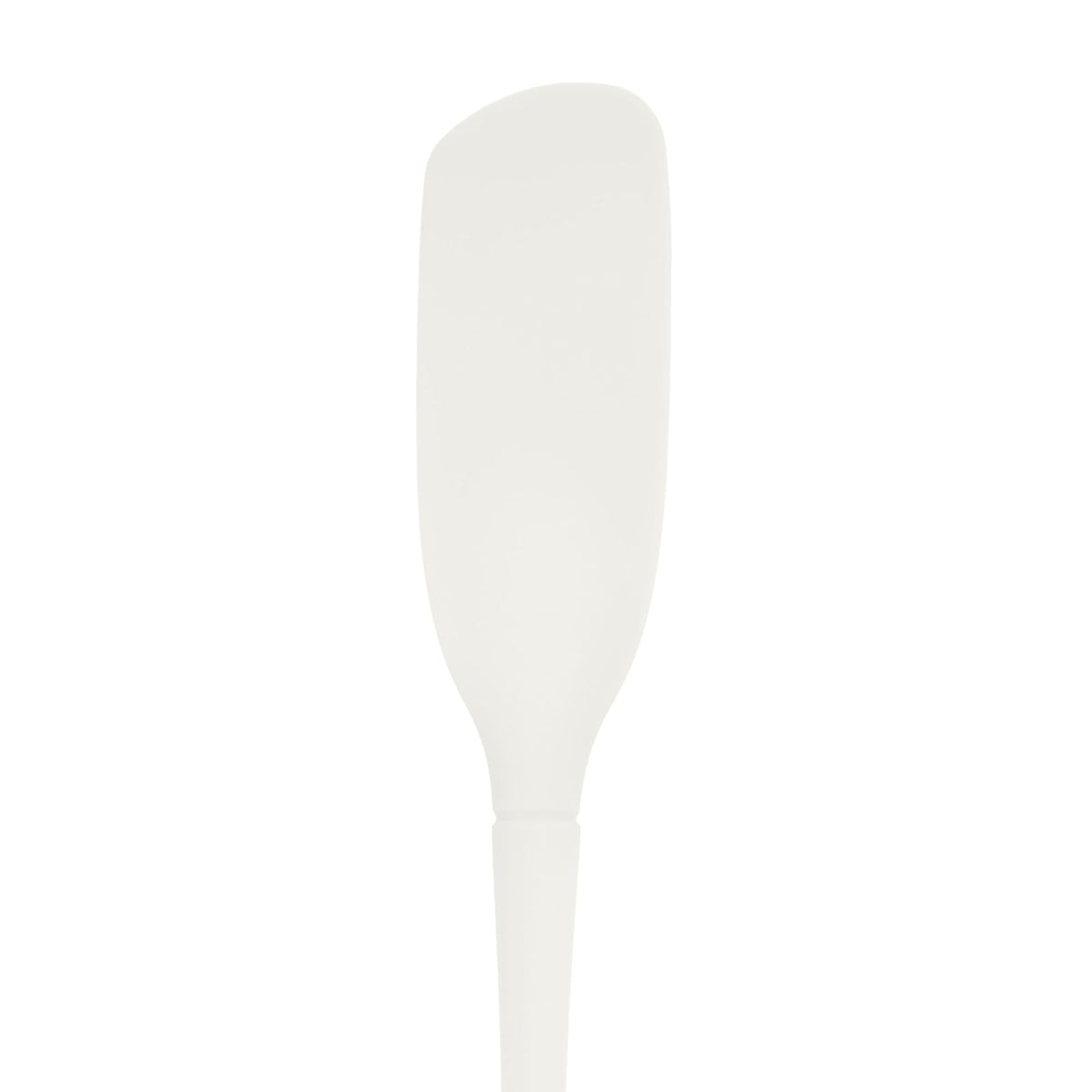 Tovolo Flex-Core Batidora de borde flexible con mango extralargo, cabeza en ángulo que llega por debajo de las cuchillas, espátula de silicona para batidos y cócteles mezclados, 1 EA, blanco